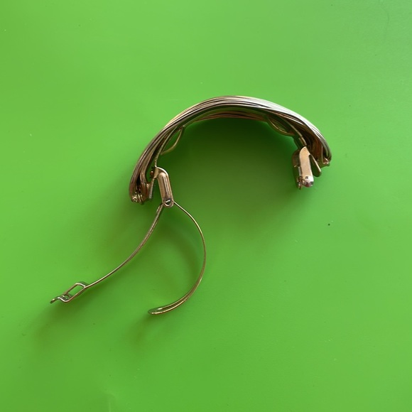 [Vintage] Gold Tone Ponytail Holder/Barrette - Picture 4 of 6